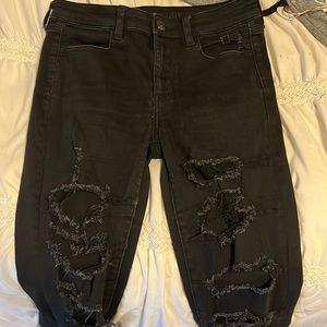Black skinny jeans ripped